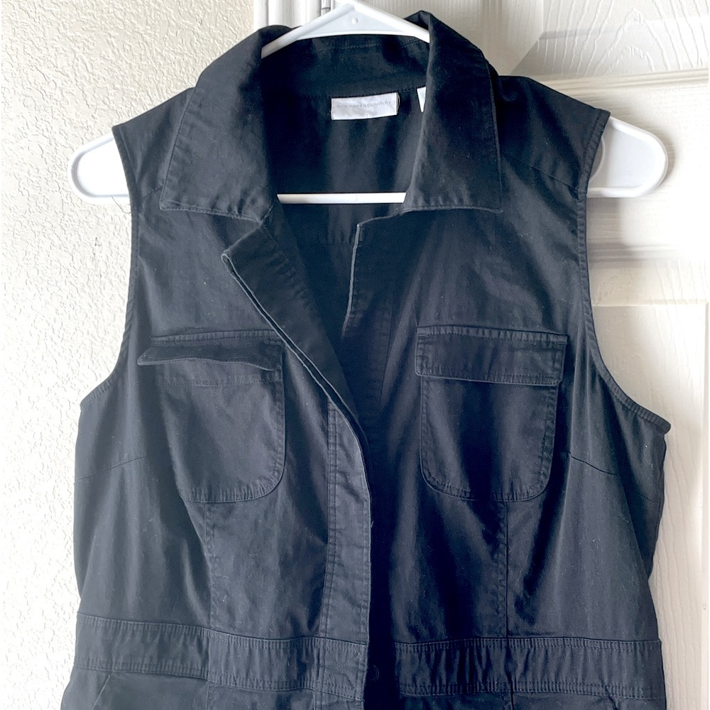 2/$12🌿 New York & Company NWOT Button Down Dress - Black - Picture 5 of 9